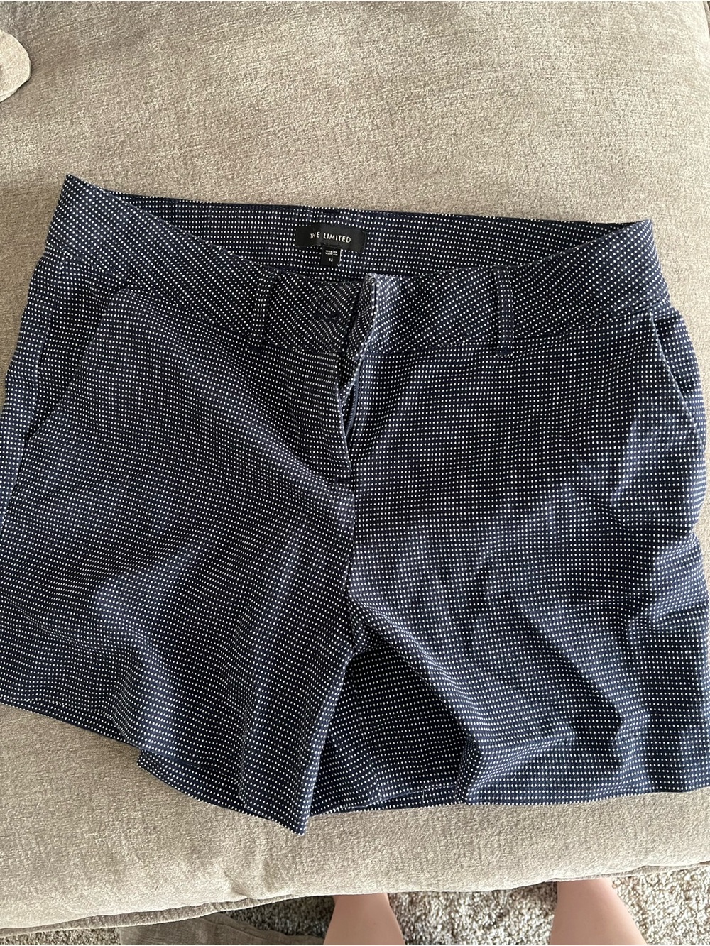 The Limited Navy Microdot Bermuda Shorts